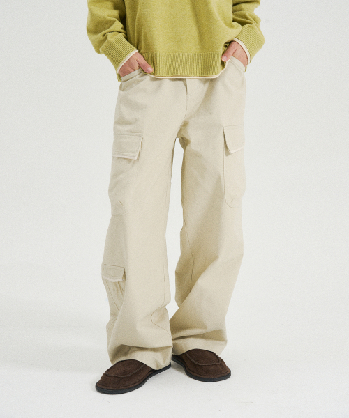 SLOWACID（スローアシッド）の「オブリークポケットカーゴパンツ[アイボリー]（その他パンツ・レディース・その他・LARGE/SMALL/MEDIUM）」の2枚目の写真