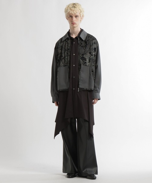 HARE(ハレ)の「【合成皮革】レザーワイドフレアパンツ(HARE)(スラックス・メンズ・ブラック/グレー/レッド・SMALL/MEDIUM/LARGE)」の16枚目の写真
