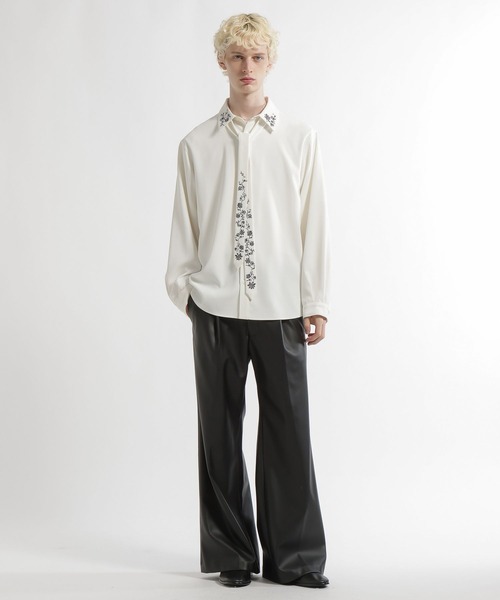 HARE(ハレ)の「【合成皮革】レザーワイドフレアパンツ(HARE)(スラックス・メンズ・ブラック/グレー/レッド・SMALL/MEDIUM/LARGE)」の17枚目の写真