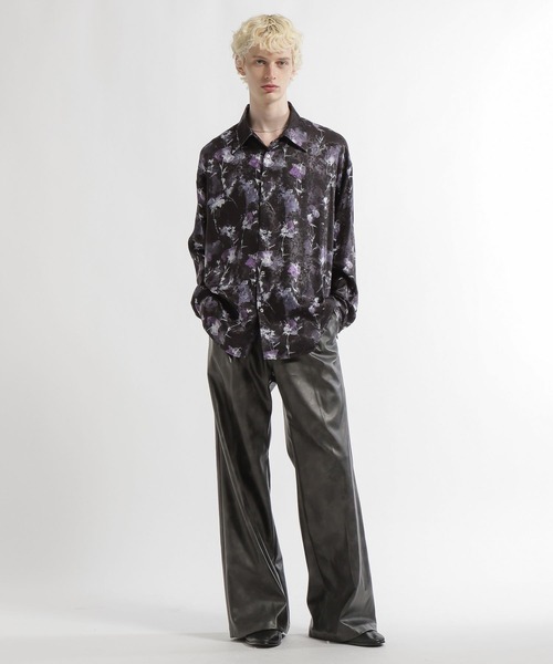HARE(ハレ)の「【合成皮革】レザーワイドフレアパンツ(HARE)(スラックス・メンズ・ブラック/グレー/レッド・SMALL/MEDIUM/LARGE)」の19枚目の写真
