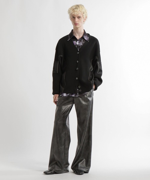 HARE(ハレ)の「【合成皮革】レザーワイドフレアパンツ(HARE)(スラックス・メンズ・ブラック/グレー/レッド・SMALL/MEDIUM/LARGE)」の20枚目の写真