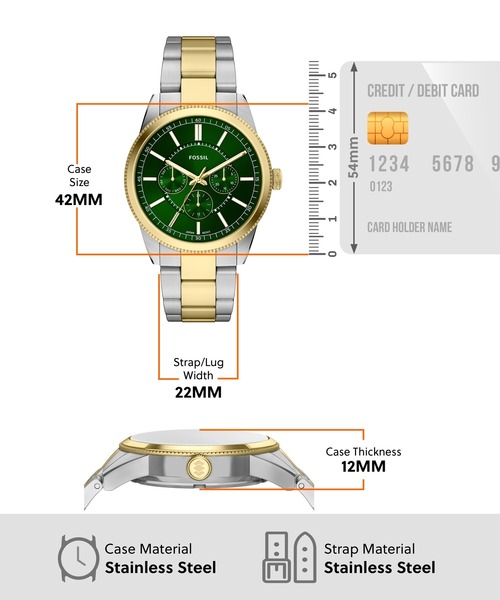 FOSSIL(フォッシル)の「フォッシル 腕時計 メンズ アナログ ステンレス FS6197(アナログ腕時計・メンズ・マルチ・FREE)」の5枚目の写真