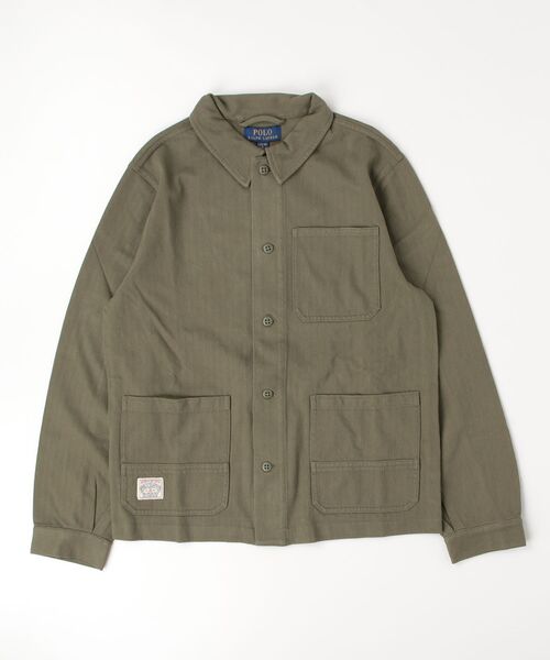 ニット ヘリンボーン ユーティリティ ジャケット（カバーオール