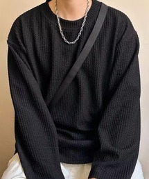 Textured Knit Long Tee テクスチャードニットロンT