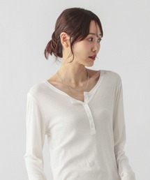 GLOBAL WORK | サラサラヘンリーネック長袖プルオーバー/1017895(Tシャツ/カットソー)