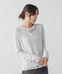 GLOBAL WORK | サラサラヘンリーネック長袖プルオーバー/1017895(Tシャツ/カットソー)