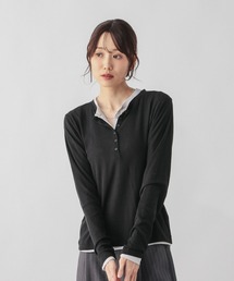 GLOBAL WORK | サラサラヘンリーネック長袖プルオーバー/1017895(Tシャツ/カットソー)