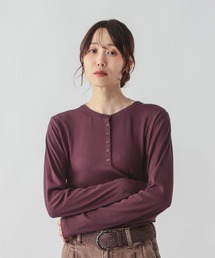 GLOBAL WORK | サラサラヘンリーネック長袖プルオーバー/1017895(Tシャツ/カットソー)