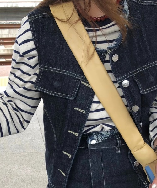 Teem Store（チームストア）の「ノーカラーデニムベスト×ルーズワイドパンツ セットアップ（セットアップ・レディース・ブルー・M）」の16枚目の写真