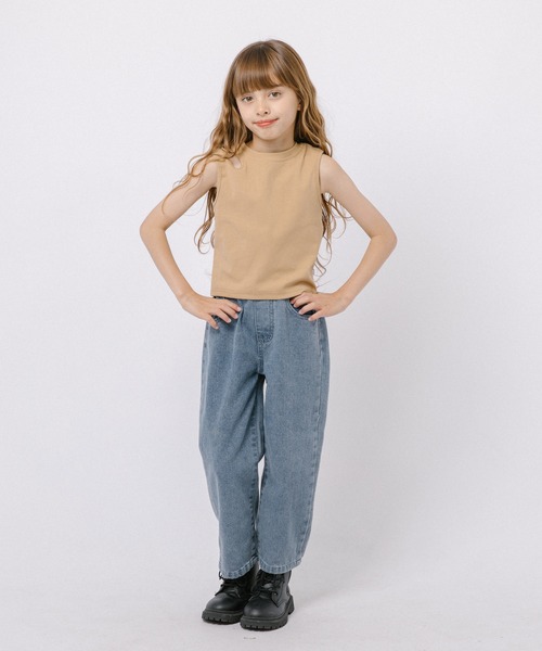 URBAN CHERRY(アーバンチェリー)の「カットショルダータンクトップ(タンクトップ・キッズ・ブラック/ホワイト/ベージュ・110cm/120cm/130cm/140cm/150cm)」の14枚目の写真