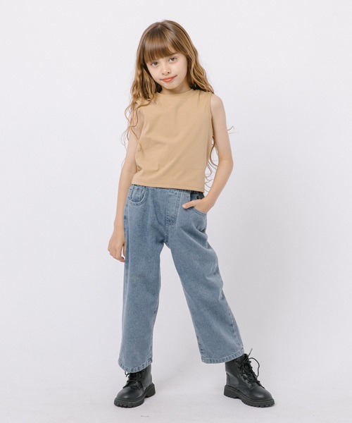 URBAN CHERRY(アーバンチェリー)の「カットショルダータンクトップ(タンクトップ・キッズ・ブラック/ホワイト/ベージュ・110cm/120cm/130cm/140cm/150cm)」の20枚目の写真