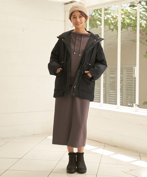 ikka(イッカ)の「sorona(R)撥水軽量コート(その他アウター・レディース・ブラック/ライトグレー/ブラウン・M/L)」の4枚目の写真