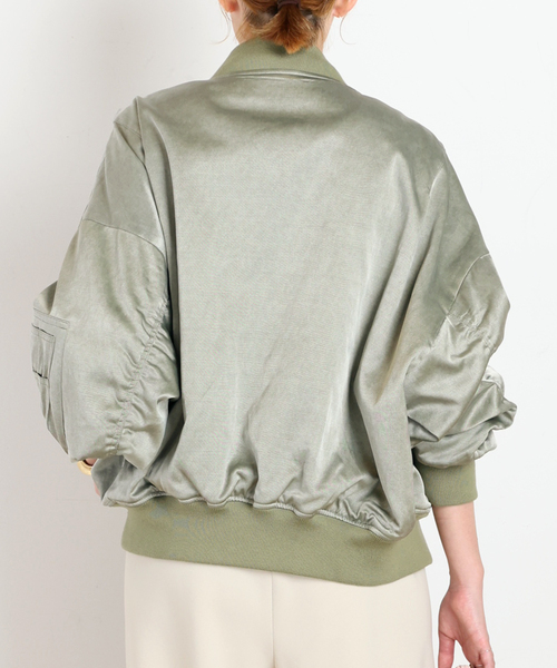 PROVOKE (プロヴォーク)の「【PROVOKE/プロヴォーク】pigment short MA-1 KHAKI(MA-1・レディース・カーキ・FREE)」の3枚目の写真