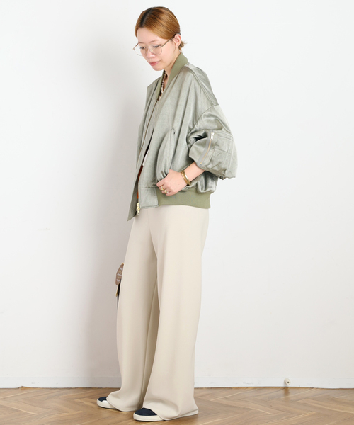 PROVOKE (プロヴォーク)の「【PROVOKE/プロヴォーク】pigment short MA-1 KHAKI(MA-1・レディース・カーキ・FREE)」の5枚目の写真