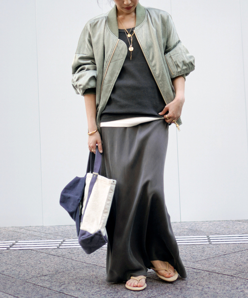 PROVOKE (プロヴォーク)の「【PROVOKE/プロヴォーク】pigment short MA-1 KHAKI(MA-1・レディース・カーキ・FREE)」の10枚目の写真