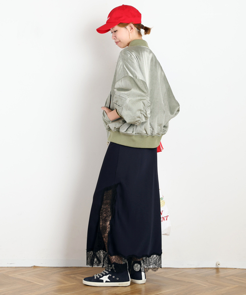 PROVOKE (プロヴォーク)の「【PROVOKE/プロヴォーク】pigment short MA-1 KHAKI(MA-1・レディース・カーキ・FREE)」の16枚目の写真
