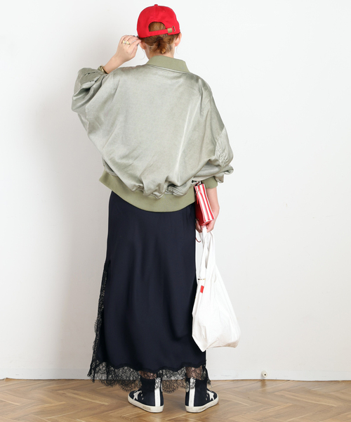 PROVOKE (プロヴォーク)の「【PROVOKE/プロヴォーク】pigment short MA-1 KHAKI(MA-1・レディース・カーキ・FREE)」の17枚目の写真