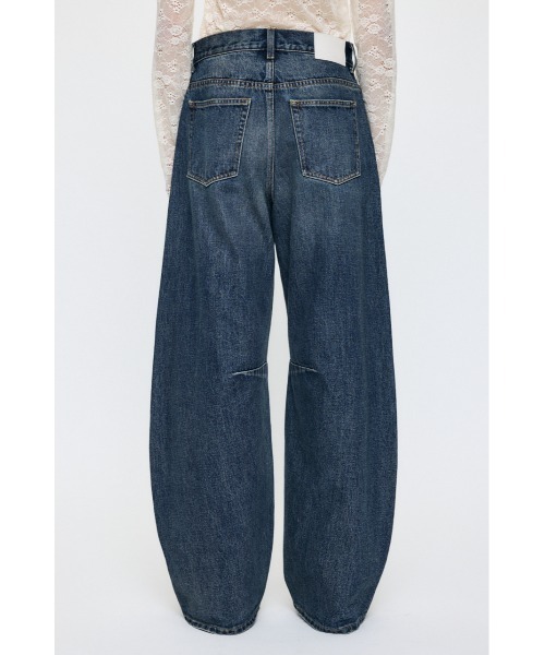 MOUSSY(マウジー)の「【26年AW新作】【再入荷】HORSESHOE BAGGY(デニムパンツ・レディース・ダークブルー/ワンウォッシュ・2/1/0)」の6枚目の写真