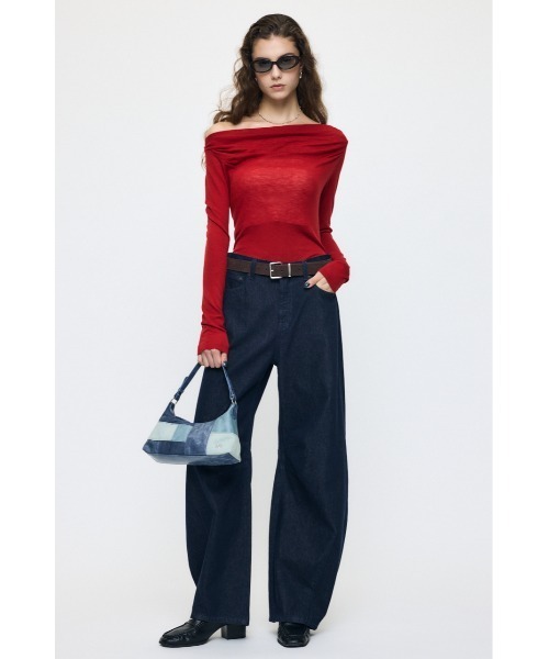 MOUSSY(マウジー)の「【26年AW新作】【再入荷】HORSESHOE BAGGY(デニムパンツ・レディース・ダークブルー/ワンウォッシュ・2/1/0)」の19枚目の写真
