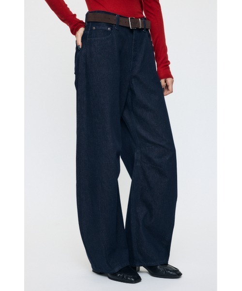 MOUSSY(マウジー)の「【26年AW新作】【再入荷】HORSESHOE BAGGY(デニムパンツ・レディース・ダークブルー/ワンウォッシュ・2/1/0)」の21枚目の写真