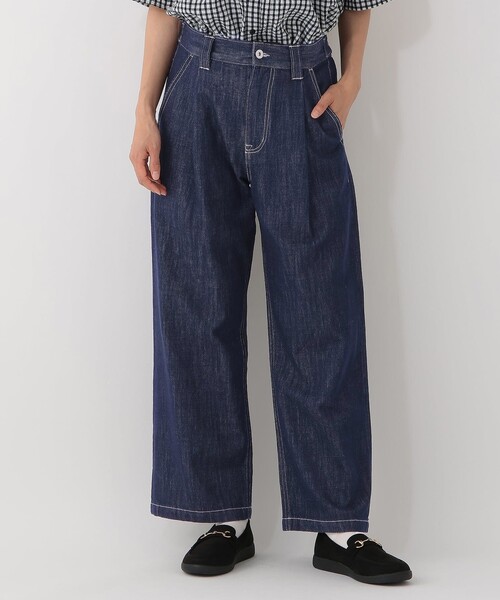 Afternoon Tea(アフタヌーンティー)の「デニムタックパンツ ORGABITS(デニムパンツ・レディース・ネイビー/ブルー・MEDIUM)」の1枚目の写真