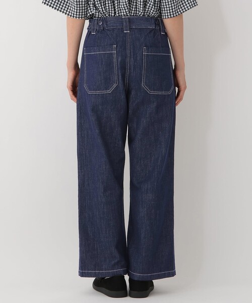 Afternoon Tea(アフタヌーンティー)の「デニムタックパンツ ORGABITS(デニムパンツ・レディース・ネイビー/ブルー・MEDIUM)」の3枚目の写真