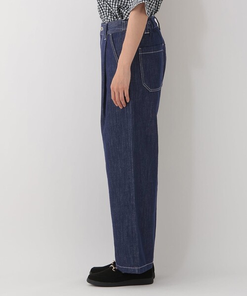 Afternoon Tea(アフタヌーンティー)の「デニムタックパンツ ORGABITS(デニムパンツ・レディース・ネイビー/ブルー・MEDIUM)」の4枚目の写真