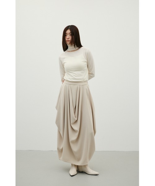 STYLEMIXER(スタイルミキサー)の「ドレープタックスカート(スカート・レディース・ブラック/ベージュ・MEDIUM/SMALL)」の19枚目の写真