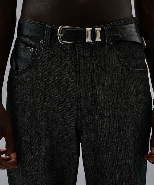 ANDER HUNK（アンダーハンク）の「Crocodile Switch Slav Straight Denim/クロコダイルスイッチスラブストレートデニム（デニムパンツ・メンズ・ブラック/インディゴブルー・MEDIUM/LARGE/SMALL）」の21枚目の写真