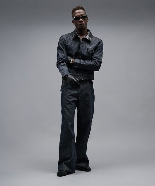 ANDER HUNK（アンダーハンク）の「Crocodile Switch Slav Straight Denim/クロコダイルスイッチスラブストレートデニム（デニムパンツ・メンズ・ブラック/インディゴブルー・MEDIUM/LARGE/SMALL）」の13枚目の写真