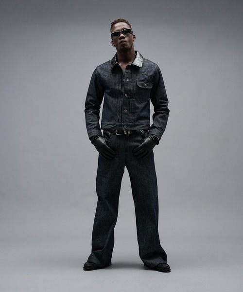 ANDER HUNK（アンダーハンク）の「Crocodile Switch Slav Straight Denim/クロコダイルスイッチスラブストレートデニム（デニムパンツ・メンズ・ブラック/インディゴブルー・MEDIUM/LARGE/SMALL）」の17枚目の写真