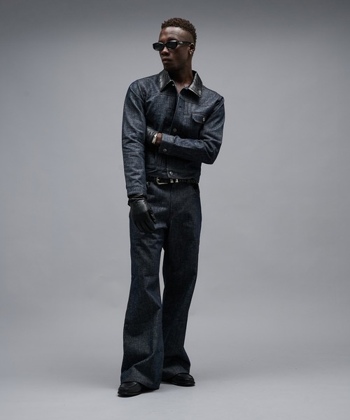 ANDER HUNK（アンダーハンク）の「Crocodile Switch Slav Straight Denim/クロコダイルスイッチスラブストレートデニム（デニムパンツ・メンズ・ブラック/インディゴブルー・MEDIUM/LARGE/SMALL）」の18枚目の写真