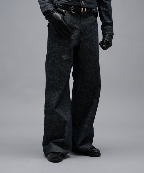 ANDER HUNK（アンダーハンク）の「Crocodile Switch Slav Straight Denim/クロコダイルスイッチスラブストレートデニム（デニムパンツ・メンズ・ブラック/インディゴブルー・MEDIUM/LARGE/SMALL）」の10枚目の写真