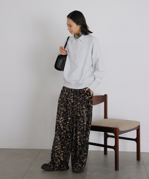 JOURNAL STANDARD(ジャーナルスタンダード)の「ベロアレオパードドロストパンツ(その他パンツ・レディース・ベージュ系その他・FREE)」の2枚目の写真