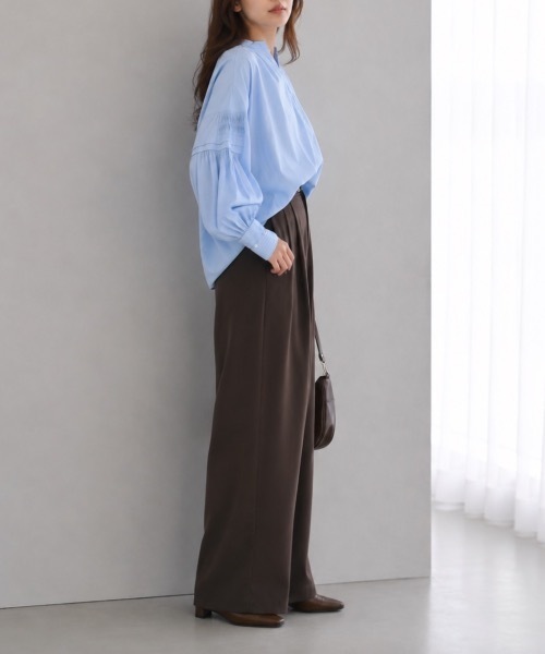 Muffiny(マフィニー)の「シャーリングボリュームスリーブブラウス【Indian Cotton】(シャツ/ブラウス・レディース・ブラック/サックスブルー/ピンク/オフホワイト・MEDIUM)」の20枚目の写真
