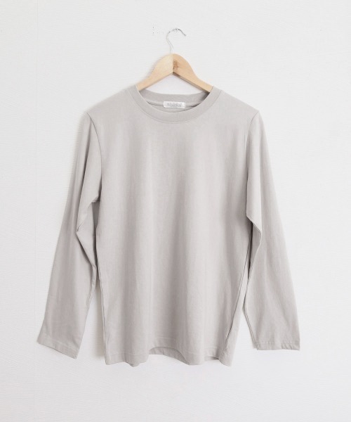 Miniministore（ミニミニストア）の「長袖TシャツカットソークルーネックロンT（Tシャツ/カットソー・レディース・ライトグレー/アイボリー/ネイビー/ピンク/ベージュ/ブラック/ホワイト/ライトブルー・FREE）」の20枚目の写真