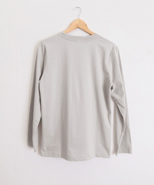 Miniministore（ミニミニストア）の「長袖TシャツカットソークルーネックロンT（Tシャツ/カットソー・レディース・ライトグレー/アイボリー/ネイビー/ピンク/ベージュ/ブラック/ホワイト/ライトブルー・FREE）」の21枚目の写真