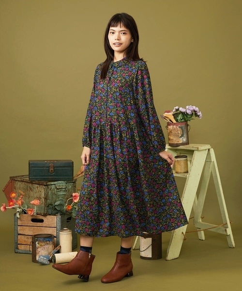 Jocomomola(ホコモモラ)の「Arte clandestino プリントワンピース(ワンピース・レディース・レッド/ブラック・40)」の2枚目の写真