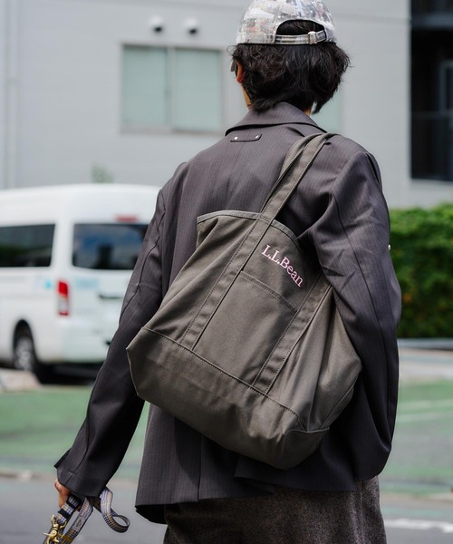 ROSE BUD(ローズバッド)の「(L.L. Bean)GROCERY TOTE BAG(トートバッグ・レディース・チャコール/ブルー/バーガンディー/ブラウン・ONE SIZE)」の14枚目の写真