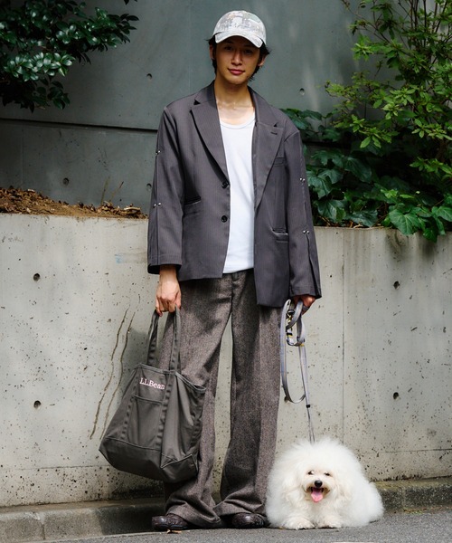 ROSE BUD(ローズバッド)の「(L.L. Bean)GROCERY TOTE BAG(トートバッグ・レディース・チャコール/ブルー/バーガンディー/ブラウン・ONE SIZE)」の19枚目の写真