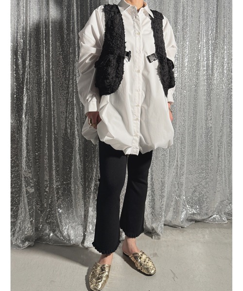 PROVOKE (プロヴォーク)の「FRILL HEM CROPPED KNIT PANTS(その他パンツ・レディース・ブラック/アイボリー・FREE)」の13枚目の写真