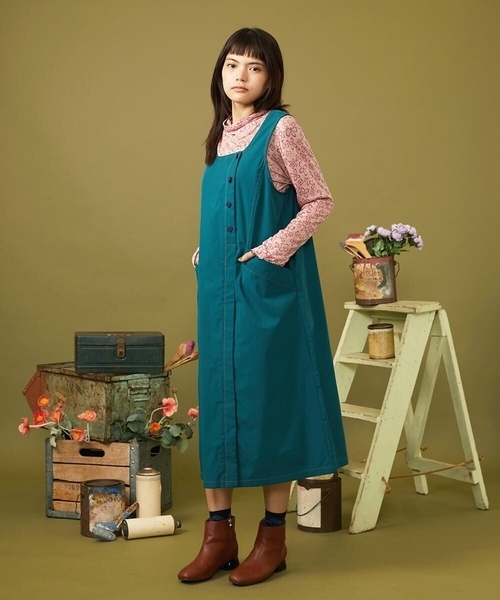 Jocomomola(ホコモモラ)の「【日本製】Difuminado フラワープリントハイネックカットソー(Tシャツ/カットソー・レディース・ピンク/イエロー・40)」の5枚目の写真