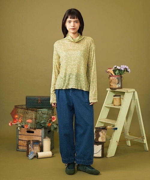 Jocomomola(ホコモモラ)の「【日本製】Difuminado フラワープリントハイネックカットソー(Tシャツ/カットソー・レディース・ピンク/イエロー・40)」の8枚目の写真