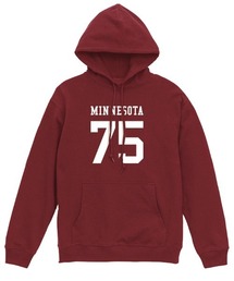 Ol' Basics（オール・ベーシックス） プルパーカー スウェット MINNESOTA ロゴ ナンバリング プリント 裏毛 トップス レディース ユニセックス