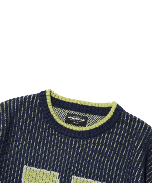 NICE GHOST CLUB(ナイスゴーストクラブ)の「BIG N KNIT_NAVY(NG2GFUK601A)(ニット/セーター・レディース・ネイビー・SMALL/MEDIUM)」の3枚目の写真