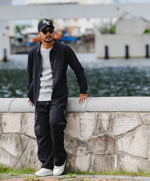 adamsJUGGLER（アダムスジャグラー）の「RTEGクロス-Bロングシャツ（シャツ/ブラウス・メンズ・ブラック/ホワイト・M/S/XL/L）」の6枚目の写真