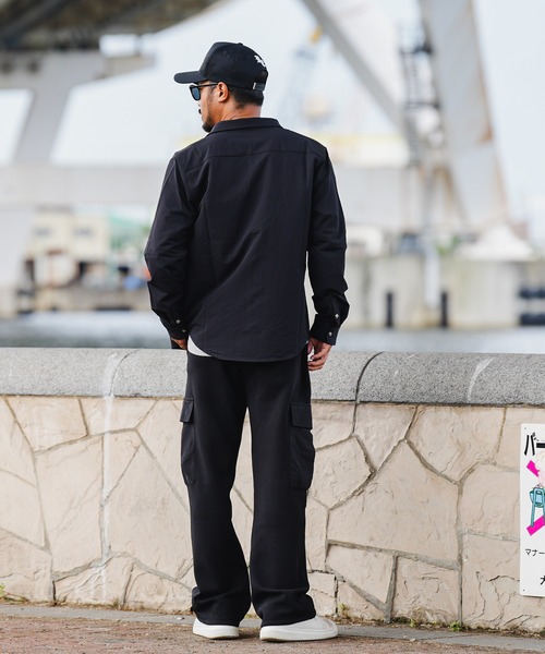 adamsJUGGLER（アダムスジャグラー）の「RTEGクロス-Bロングシャツ（シャツ/ブラウス・メンズ・ブラック/ホワイト・M/S/XL/L）」の10枚目の写真