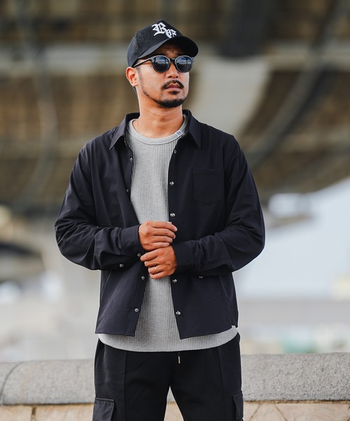 adamsJUGGLER（アダムスジャグラー）の「RTEGクロス-Bロングシャツ（シャツ/ブラウス・メンズ・ブラック/ホワイト・M/S/XL/L）」の17枚目の写真