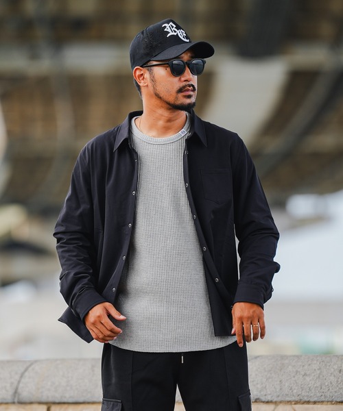 adamsJUGGLER（アダムスジャグラー）の「RTEGクロス-Bロングシャツ（シャツ/ブラウス・メンズ・ブラック/ホワイト・M/S/XL/L）」の18枚目の写真
