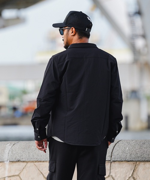 adamsJUGGLER（アダムスジャグラー）の「RTEGクロス-Bロングシャツ（シャツ/ブラウス・メンズ・ブラック/ホワイト・M/S/XL/L）」の20枚目の写真